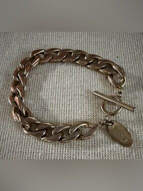 Monet Gold-Tone Curb Chain Toggle Bracelet